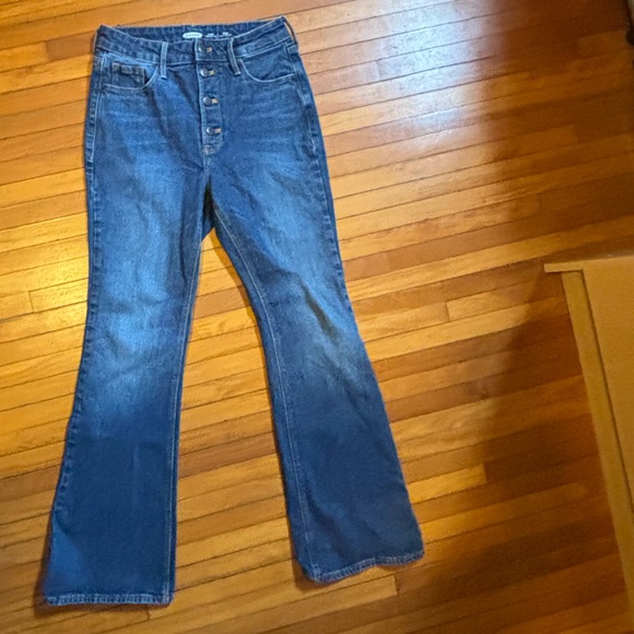 Old Navy High Rise Flare Blue Jeans - Picture 7 of 9